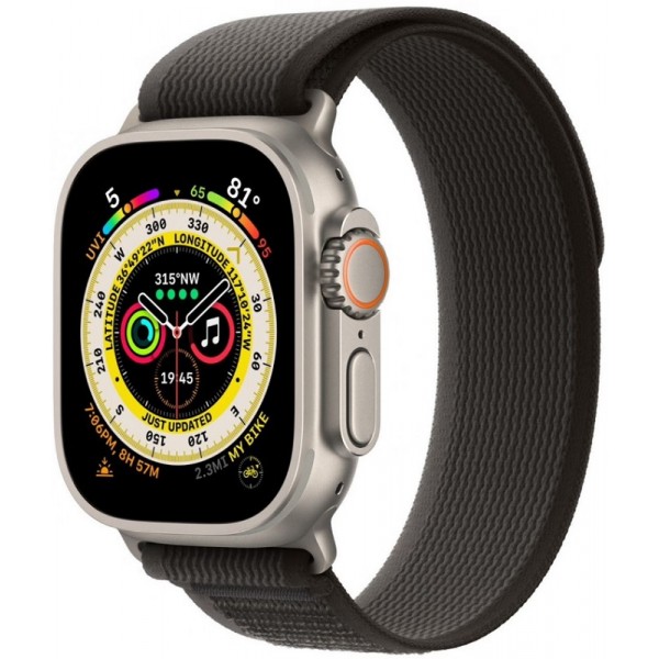 Apple Watch Ultra 49 mm Black Grey Trail Loop