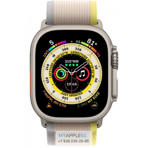 Apple Watch Ultra 49 mm Yellow Beige Trail Loop