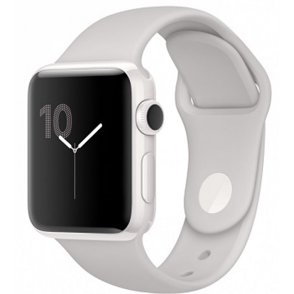 Apple Watch Edition 42 мм, корпус из керамики белого цвета, спортивный ремешок светлое облако
